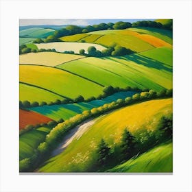 Green Fields Canvas Print