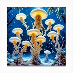 Jellyfish In The Snow Canvas Print