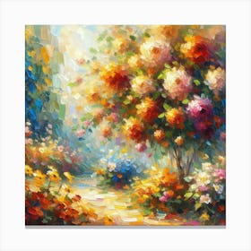 Flower Garden Impressionism Canvas Print