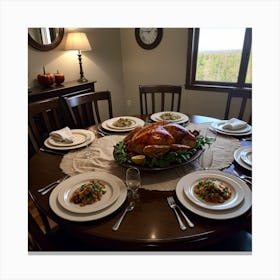 Thanksgiving Table Setting 1 Canvas Print
