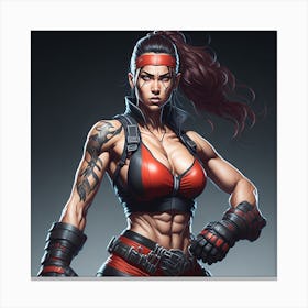 Female Fighter 5 Canvas Print
