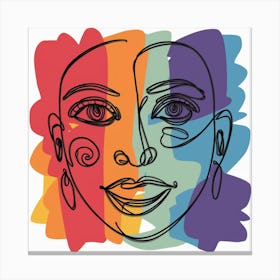 Rainbow Face Canvas Print