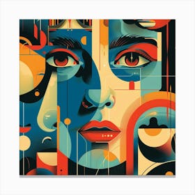 Abstract Portrait Of A Woman 4 Canvas Print