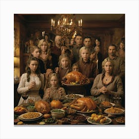 Thanksgiving Table Canvas Print
