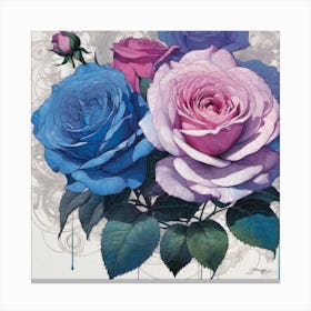 Blue Roses Canvas Print