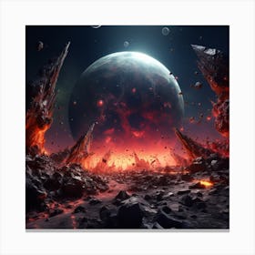 Space Landscape 4 Canvas Print