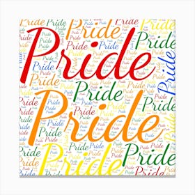 Pride Word Cloud Canvas Print