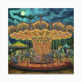 The Dark Carousel Canvas Print