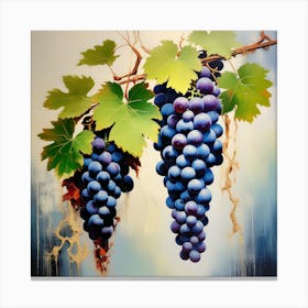 Grapes and vine Canvas Print