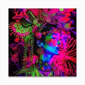 Neon Girl 6 Canvas Print