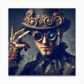 Steampunk Man Canvas Print