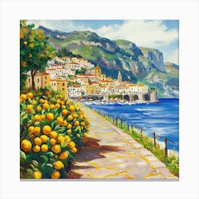 Amalfi Coast Art Canvas Print