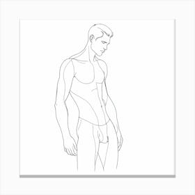 Male Figure Drawing Canvas Print