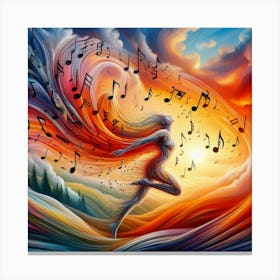 Music Notes 9 Canvas Print