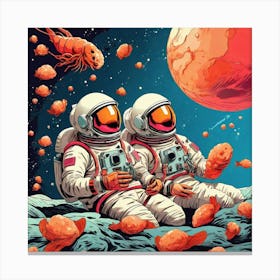 Astronauts In Space 1 Canvas Print