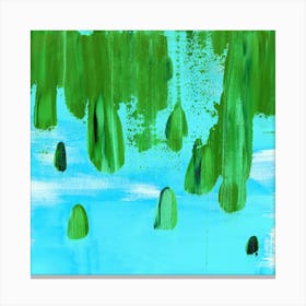 Drops - Teal Canvas Print