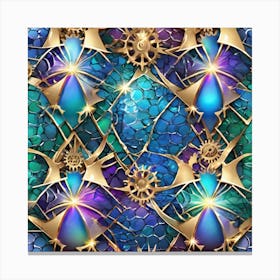 Emeralds And Gold Canvas Print