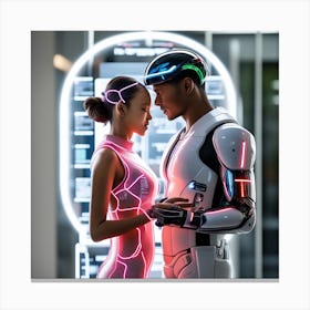 Futuristic Couple 124 Canvas Print