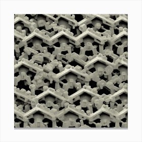 Pattern Of Hexagons Canvas Print