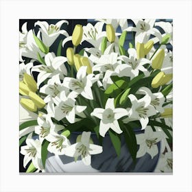 White Lilies 1 Canvas Print