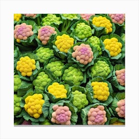 Cauliflowers In The Market 2 Canvas Print