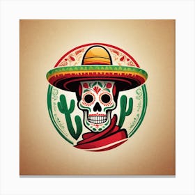 Day Of The Dead Skull 102 Canvas Print