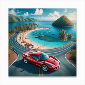 Speed Scarlet Canvas Print