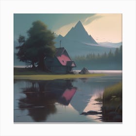 House By The Lake 9 Canvas Print