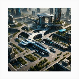 Futuristic City 16 Canvas Print