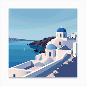 Santorini Island Canvas Print