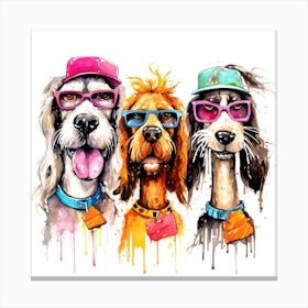 Dogs gang Canvas Print