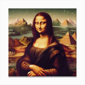 Mona Lisa Pyramids Canvas Print
