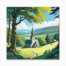 Church In The Woods Canvas Print