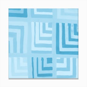 Painted Color Block Squares In Mint Canvas Print