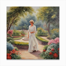 Princess Diana in the Garden Canvas Print