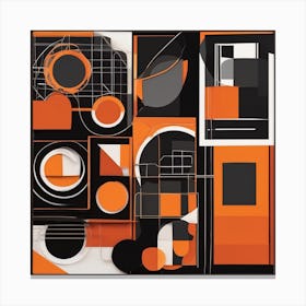 Vibrant Bauhaus Print Featuring Geometric 1 Canvas Print