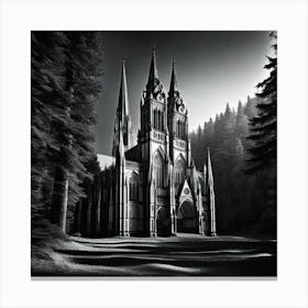Cathedral In The Woods 1 Canvas Print