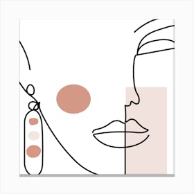 Woman'S Face Canvas Print