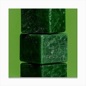 Emerald Cubes Canvas Print