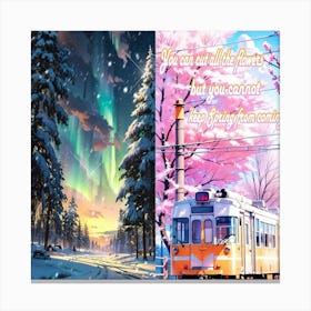 Train In The Snow Canvas Print