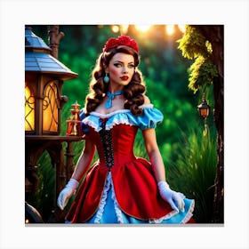 Snow White And The Seven Dwarfs Canvas Print