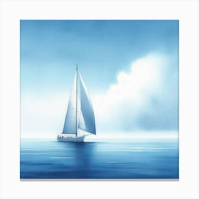 Sailboat On The Ocean 4 Canvas Print