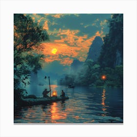 Give a man a fish and you feed him for a day; teach a man to fish and you feed him for a lifetime Canvas Print