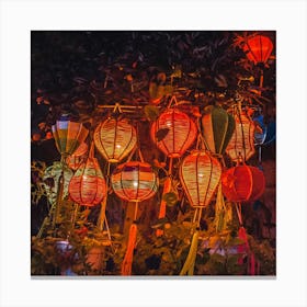 Glow Of The Vietnamese Lanterns Canvas Print