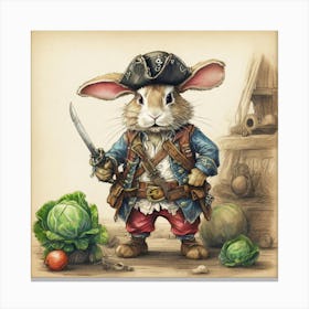 Pirate Bunny 3 Canvas Print