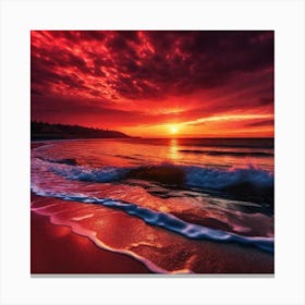 Sunset On The Beach 372 Canvas Print