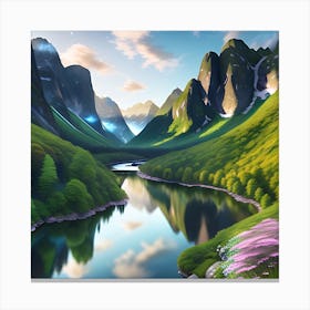 Nature's Majestic Flow Canvas Print