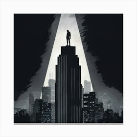 Man On Top Of The Tower Canvas Print