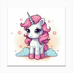 Cute Unicorn 610 Canvas Print