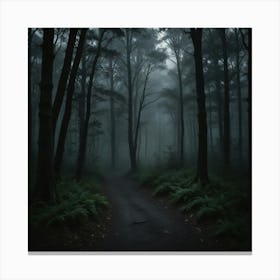 Dark Forest Path 4 Canvas Print